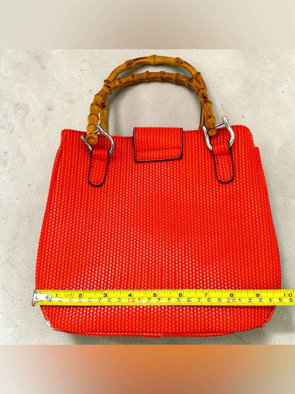 Sourpuss Orange Woven Tiki Handbag - Retro Rockabilly Pineapple - Picture 10 of 14
